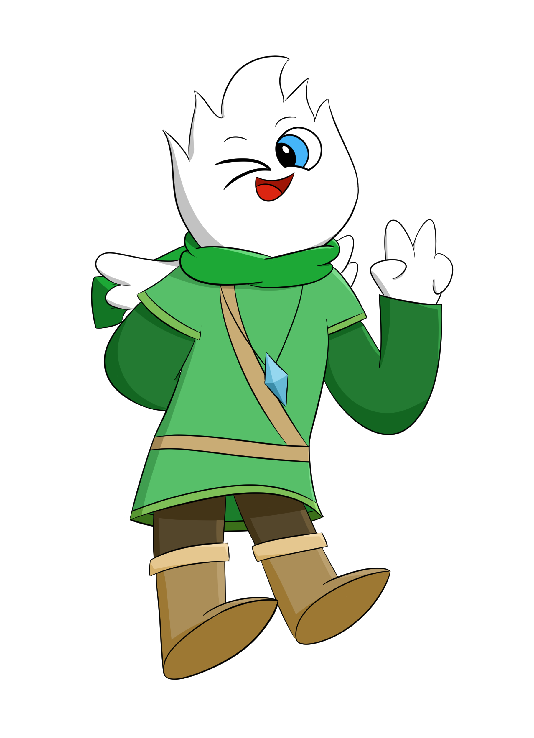 A drawing of my main character, Aeron